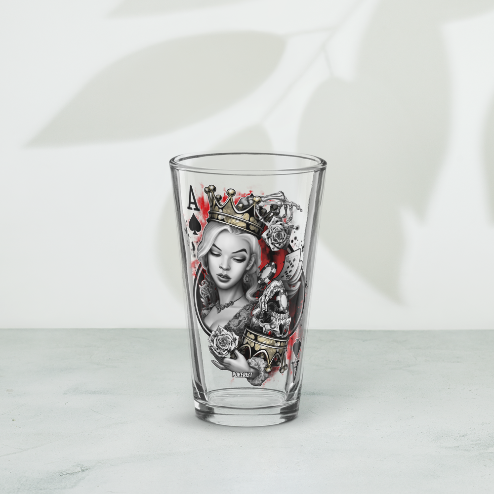 Ace Queen - Shaker pint glass