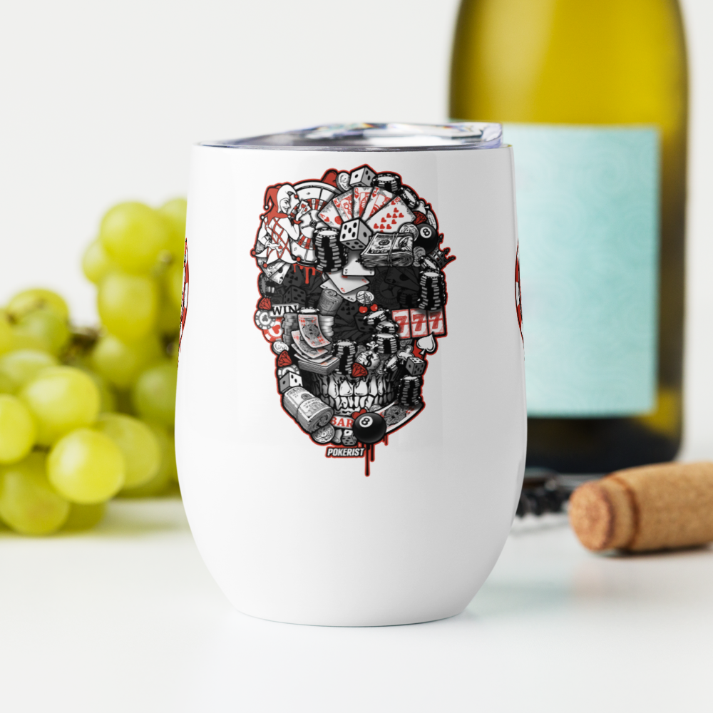 Skull Flat - Wine tumbler