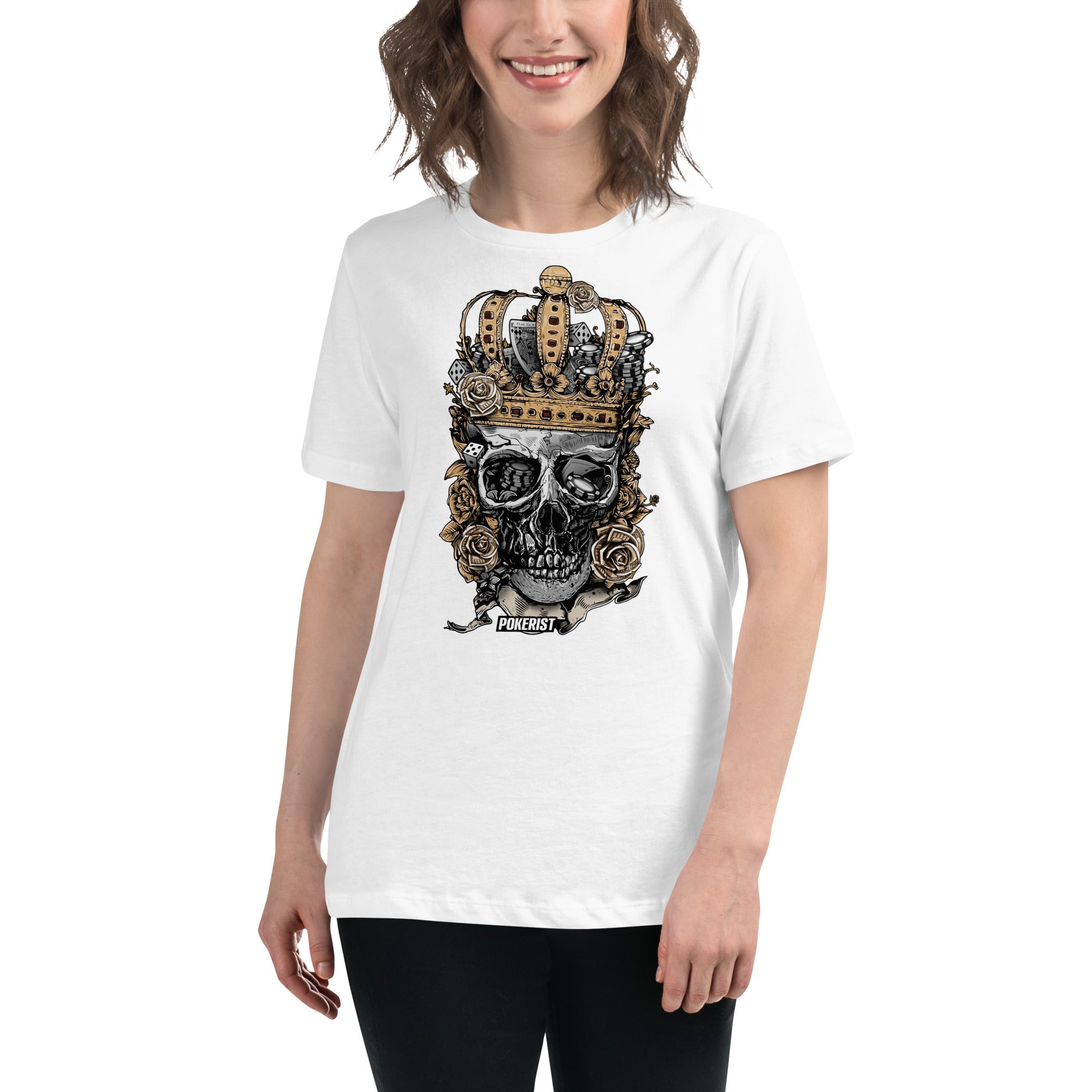 Skull Crown - Women's Relaxed T-Shirt - Pokerist